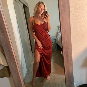 Free People, Intimately, red maxi dress